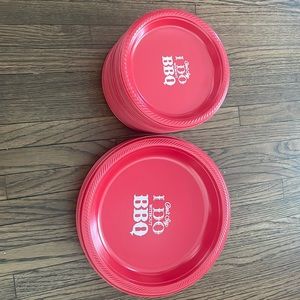 “Can’t Say I Do without BBQ” plates